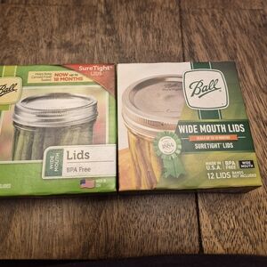 Ball Wide Mouth Lids - BPA Free, Silver